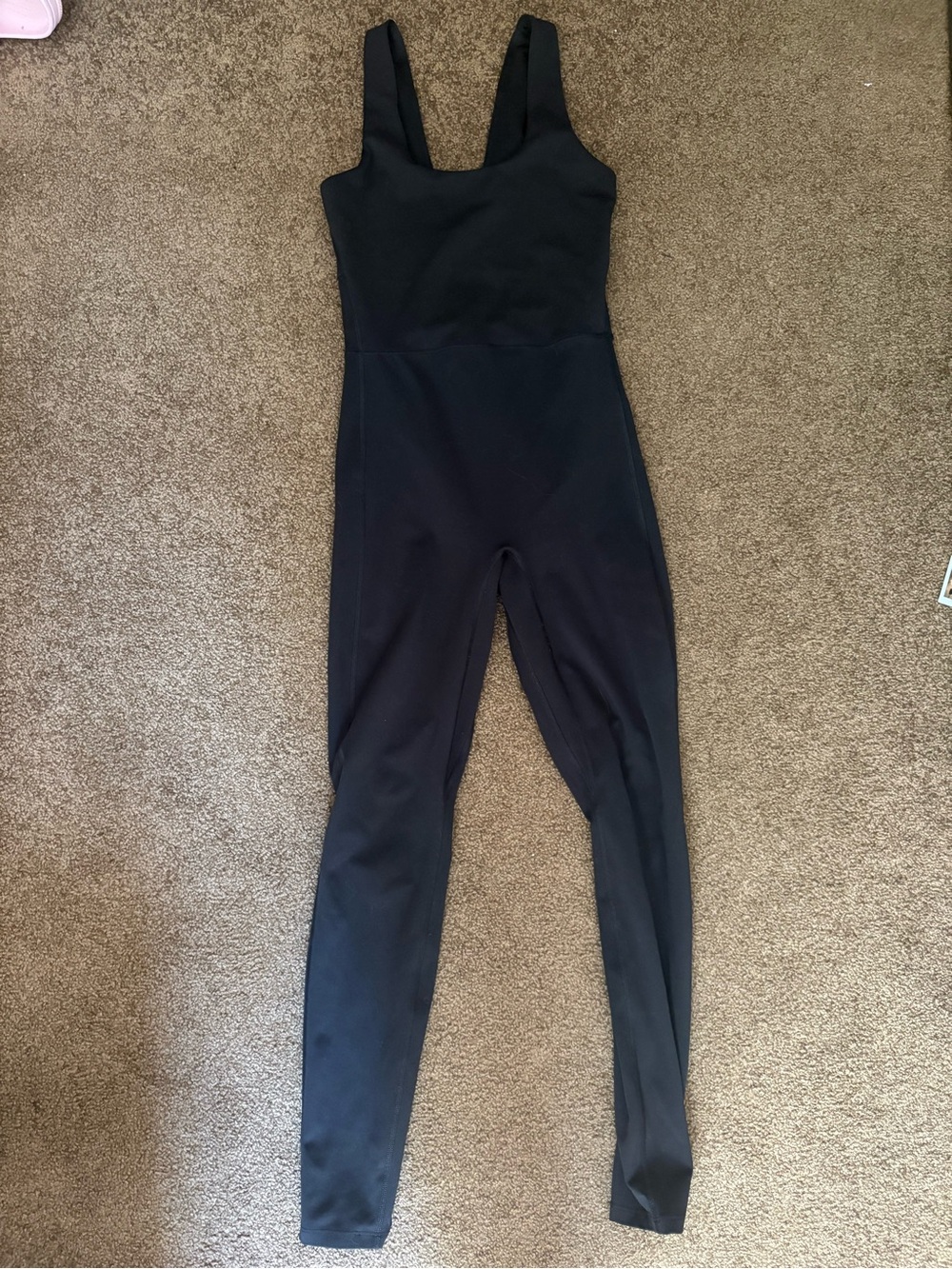 all in motion Black Sleeveless High-Waist Jumpsuit
